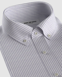Icarus Poplin Striped Shirt - Purple
