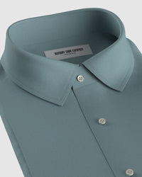 Wrinkle-free Bamboo-Blend Twill Shirt - Green