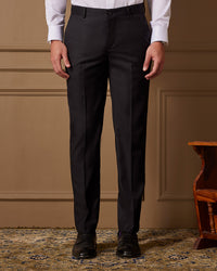 Astra Blended Cotton Dress Pants - Black