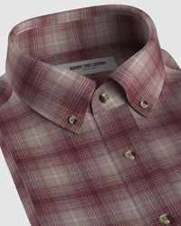 Japanese Flannel Checked Shirt - Maroon