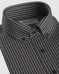 Japanese Flannel Checked Shirt - Grey & Black