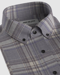 Japanese Flannel Checked Shirt - Grey