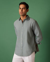Teal Cotton Linen Shirt