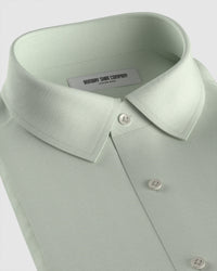 Wrinkle-free Bamboo-Blend Twill Shirt - Green