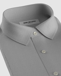 Wrinkle-free Bamboo-Blend Twill Shirt - Grey