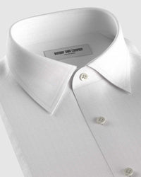 Luthai Wrinkle-Free Broad Herringbone Shirt - White
