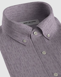 Soft Washed Linen Shirt - Deep Purple