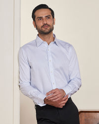 Blue Twill Striped Shirt