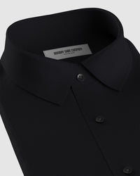 Cotton Diamond Dobby Shirt - Black