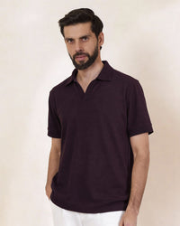 Signature Johnny Polo T-Shirt - Purple Melange