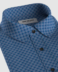 Tile Printed Shirt - Blue & Pink