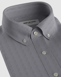 Cotton Oxford Pinstriped Shirt - Black & White