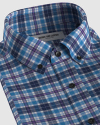 Flannel Checked Shirt - Blue & Purple