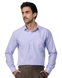 Lavender Cotton Oxford Striped Shirt