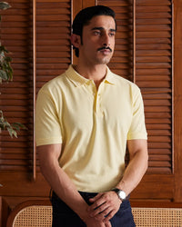 Signature Classic Button Polo - Yellow