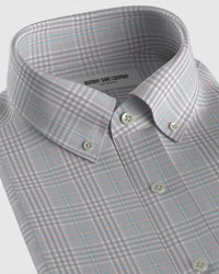 Japanese Glen Plaid Checked Shirt - Grey & Pink