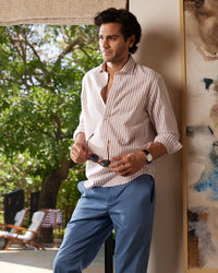 Light Brown Striped Shirt