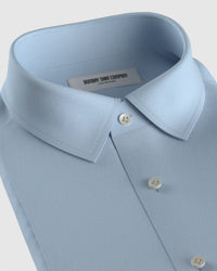 Stretch Cotton Shirt - Light Blue
