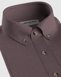 100% Linen Shirt - Dark Brown