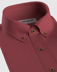 100% Linen Shirt - Coral Rust