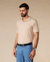Lyocell Wool Stretch Johnny Polo - Ecru Melange