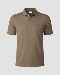Signature Classic Button Polo T-Shirt- Olive