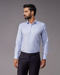 Manhattan Blue Houndstooth Shirt