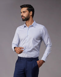 Manhattan Mid Blue Striped Shirt