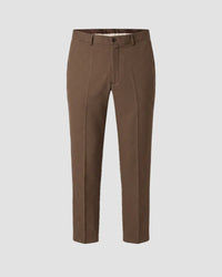 The Marquis Structured Twill Dress Pants - Brown