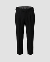 Trevano 4-Way Stretch Relaxed Neapolitan Dress Pants – Jet Black