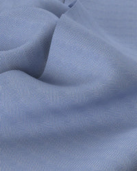 Giza Cotton Herringbone Shirt - Dark Blue