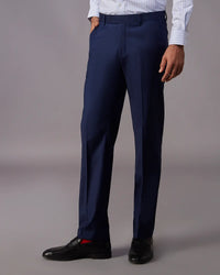 Exquisite Blended Wool Dress Pants - Navy