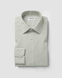 Giza Cotton Light Green Checked Shirt