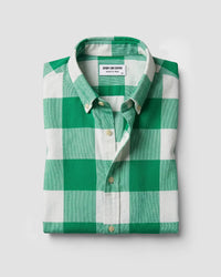 Green & White Flannel Shirt