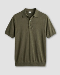 100% Merino Wool Polo - Olive