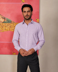 Lavender & White Lyocell Checked Shirt