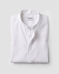 Soft White Cotton Linen Shirt