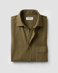 Olive Textured Dobby Shirt