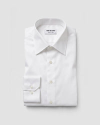 Sexton Collar Satin Shirt - White