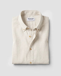 Ecru Blended Linen Soft Washed Shirt