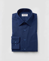 Navy Cotton Poplin Shirt