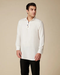 Ecru Modal Linen Popover Kurta