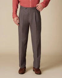 Vicenza Cotton Linen Neapolitan Pants - Brown