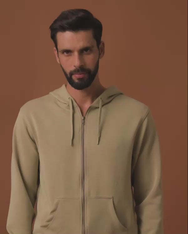 Luxe Journey Zipper Hoodie - Green