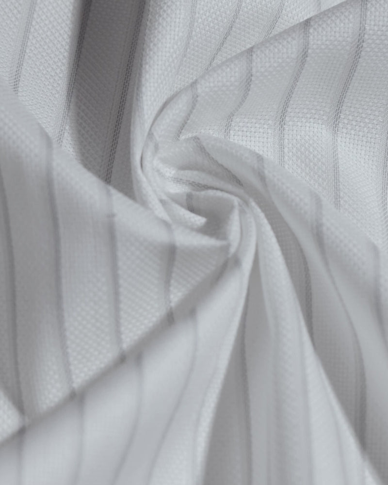 Aurelian Dobby Striped Shirt - Grey