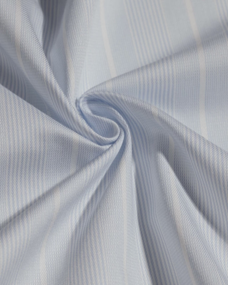 Riviero Twill Striped Shirt - Blue