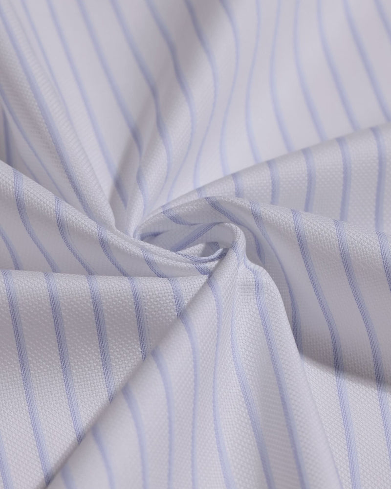 Aurelian Dobby Striped Shirt - Blue
