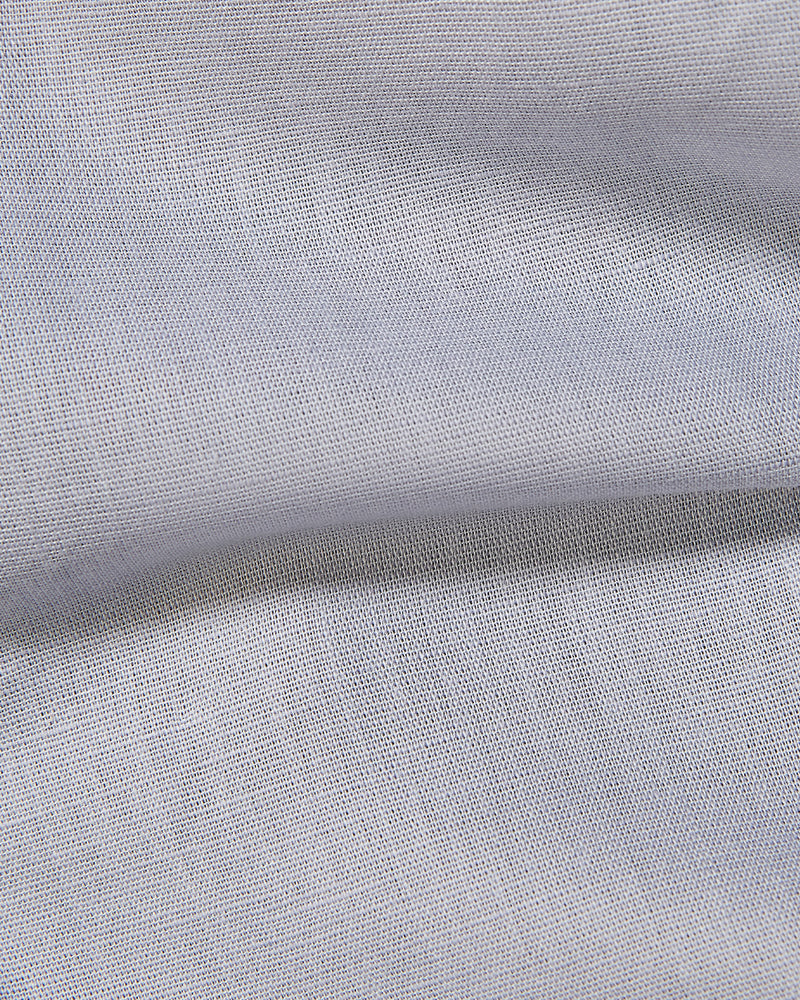 Bluish Grey Cotton Linen Shirt