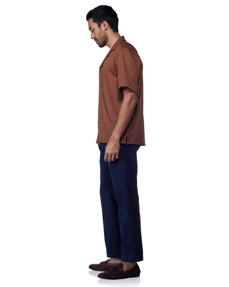 Brown Dobby Knit Shirt
