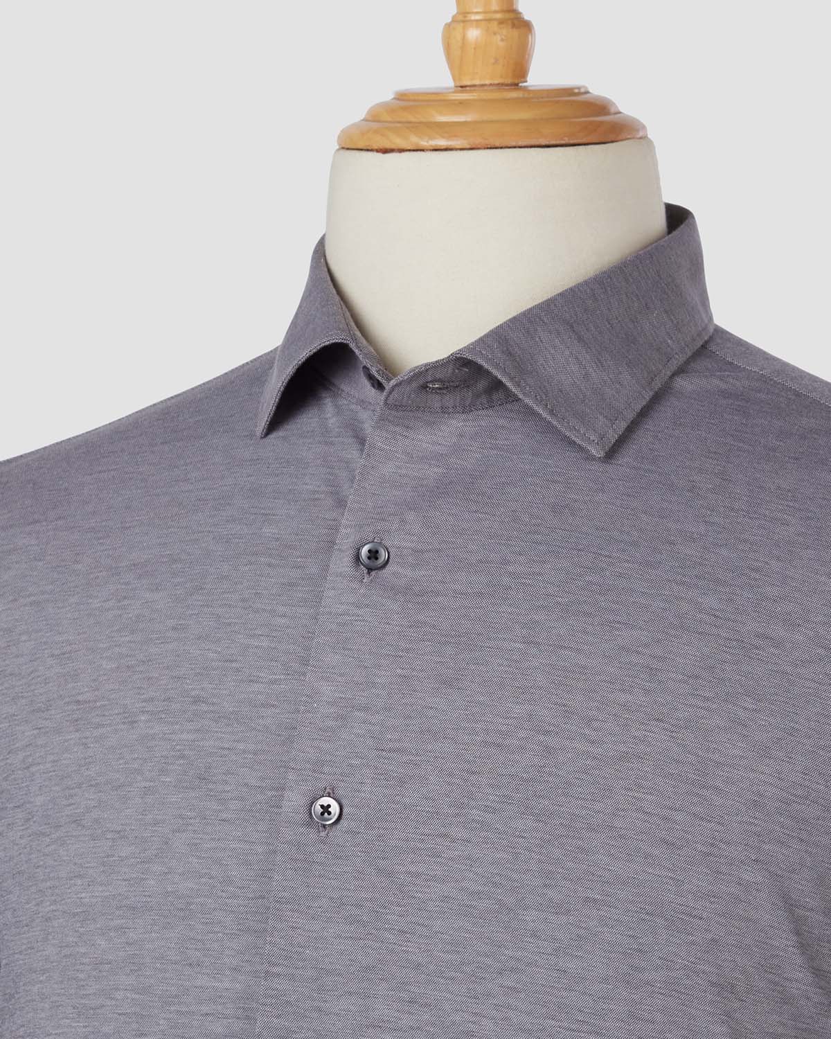 Bombay Shirt Company - Thomas Mason Grey Moonstone Knit Shirt